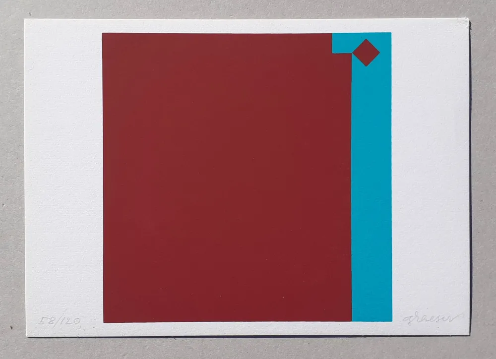 シルクスクリーン Graeser - Caput Mortuum - Violett Grun 7:1