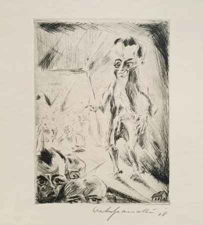 彫版 Gramatté - Szene im Café mit den Krüppeln (Scene in the café with the cripples)