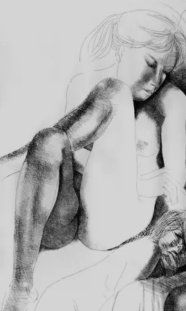 エッチング Greco - Nudo seduto