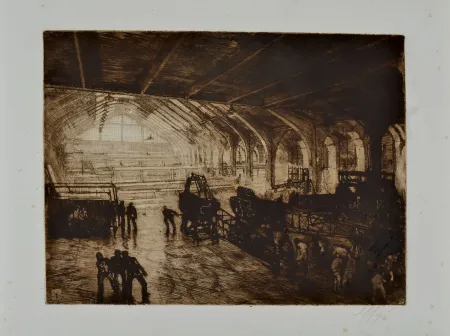 エッチング Greppi - AIRCRAFT CONSTRUCTION SITE, 1915-1918