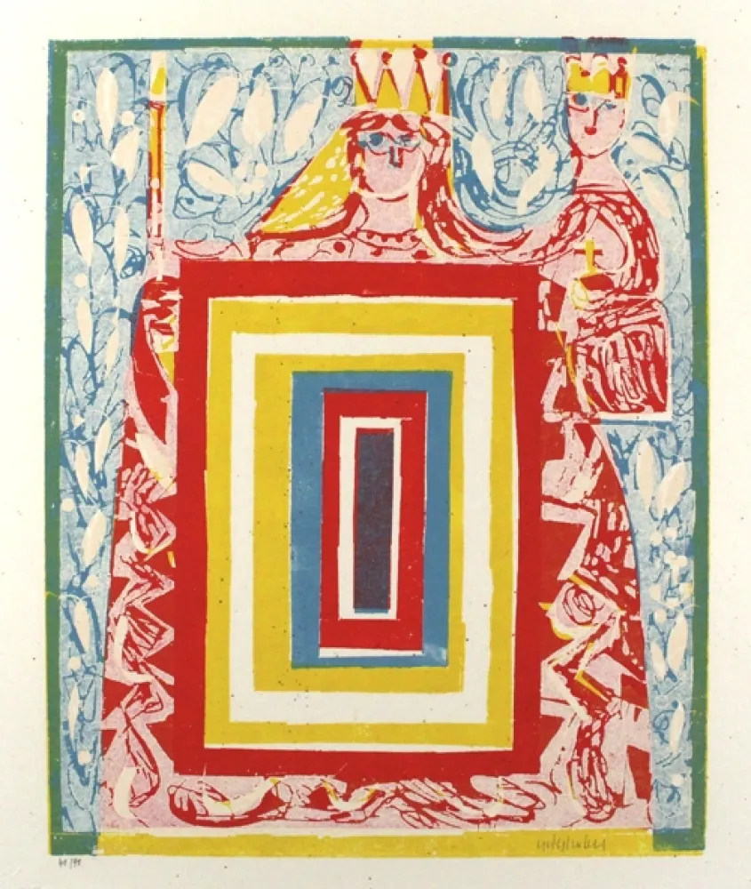 木版 Grieshaber - Maria