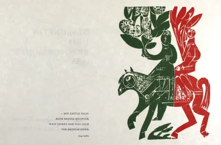 木版 Grieshaber - Neujahrsritt