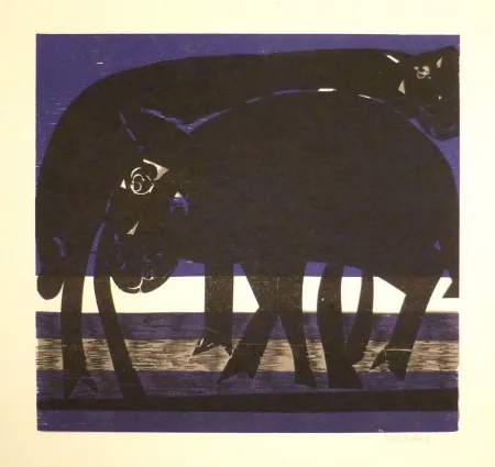 木版 Grieshaber - Tiefebene