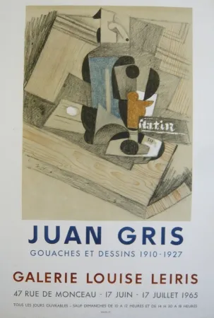 掲示 Gris  - Affiche exposition  galerie Louise Leiris