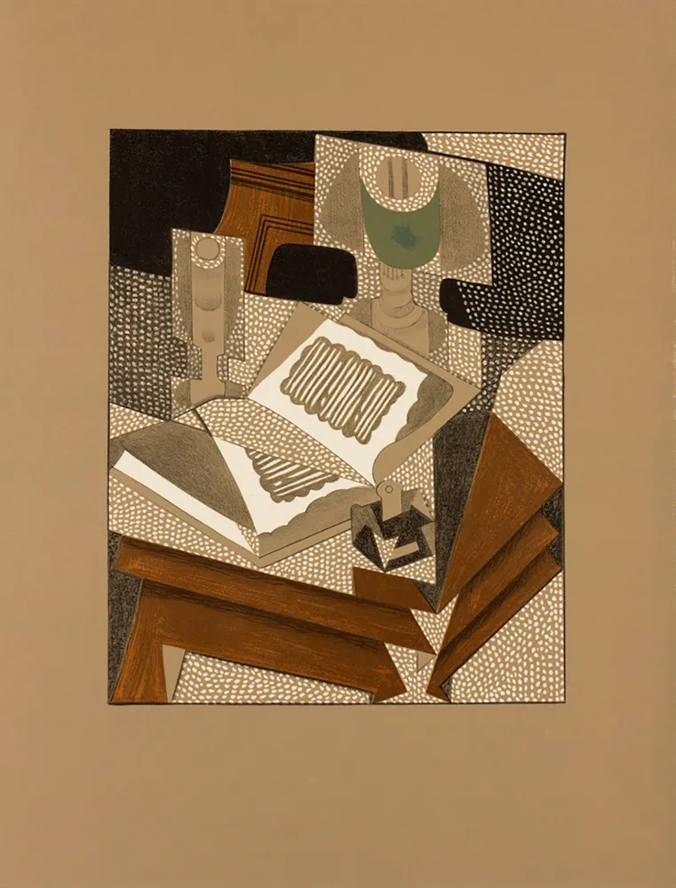 リトグラフ Gris  - LE LIVRE. Lithographie pour 