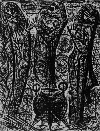 エッチング Gromaire - Les sorcieres