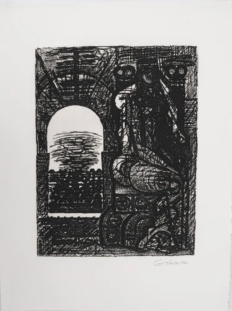 エッチング Gromaire -  Macbeth: Lady Macbeth