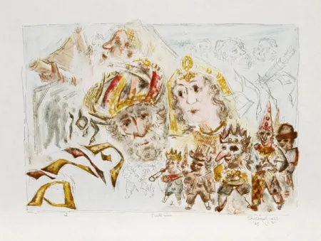 リトグラフ Gross - The Jewish Holidays. A Suite of Eleven Original Lithographs by Chaim Gross