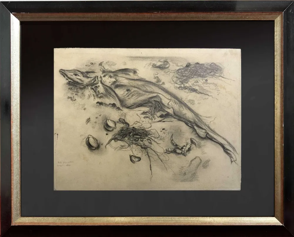 技術的なありません Grosz - STRANDGUT Original pencil drawing on paper