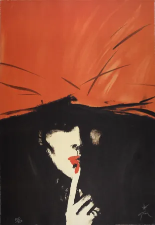 リトグラフ Gruau - Le secret, 1987 - Hand-signed!