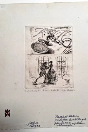 エッチング Gruner - Probedrucke zu Adelbert Stifter 