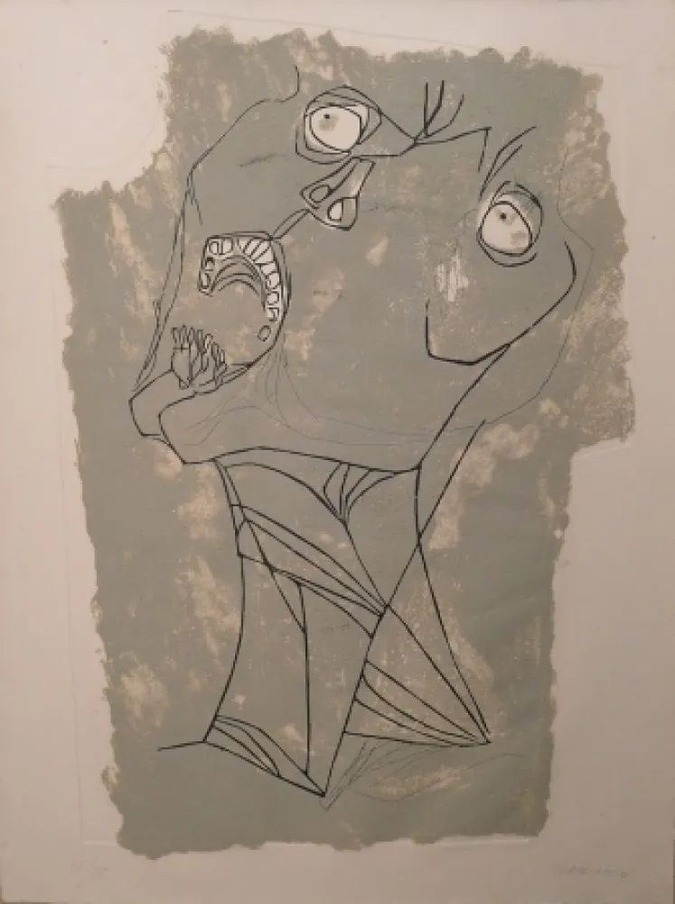 エッチング Guayasamin - El Grito I