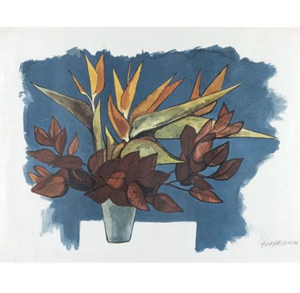 エッチング Guayasamin - Flor de Orquídea