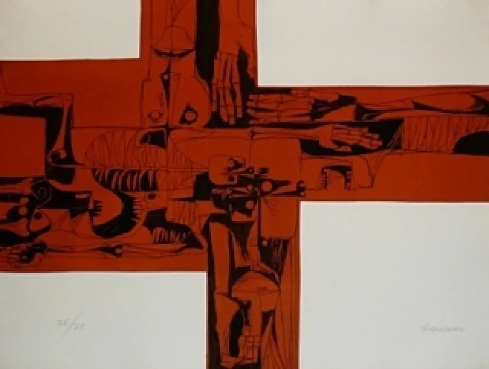 彫版 Guayasamin - Lidice 2