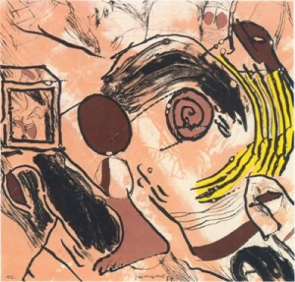 多数の Guinovart - A tu violencia granate, sordomudos en la penumbra.