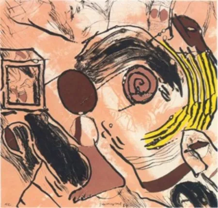 多数の Guinovart - A tu violencia granate, sordomudos en la penumbra.