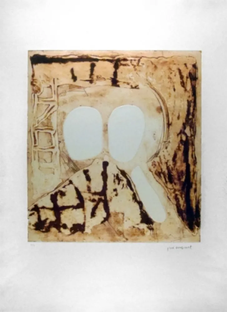 エッチング Guinovart - Composición