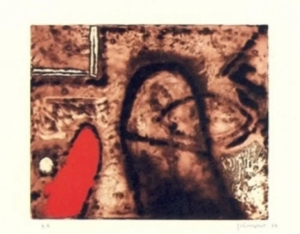 彫版 Guinovart - Figura i vermell 