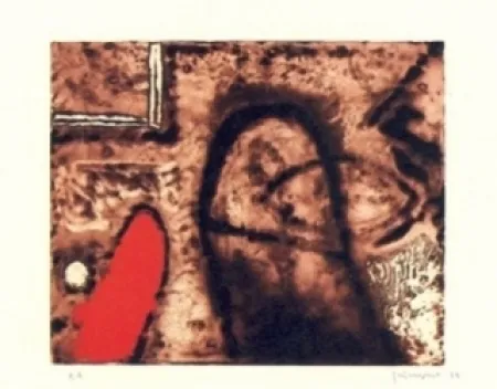 彫版 Guinovart - Figura i vermell 