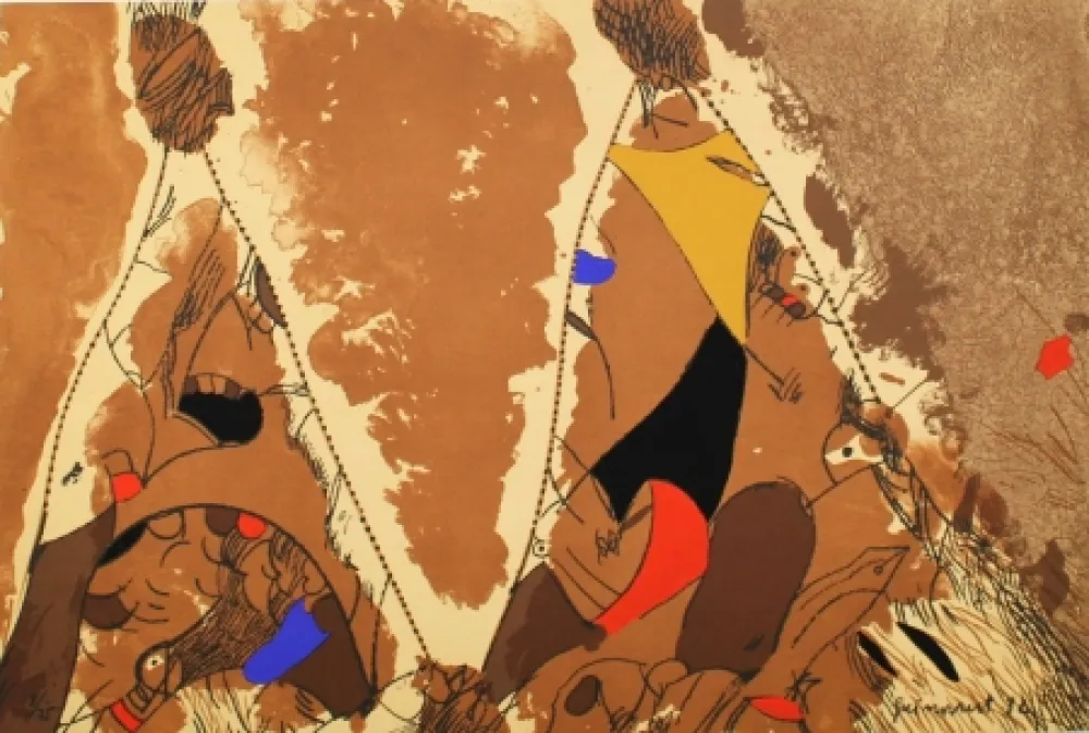 リトグラフ Guinovart - Les pires