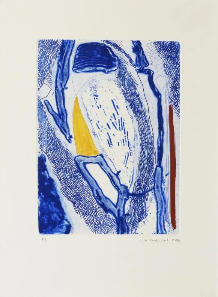 エッチング Guinovart - Lluna blava