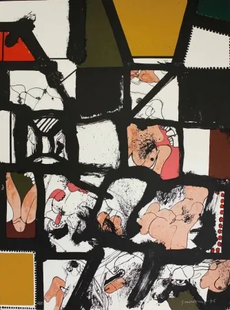 リトグラフ Guinovart - L'ull 1976