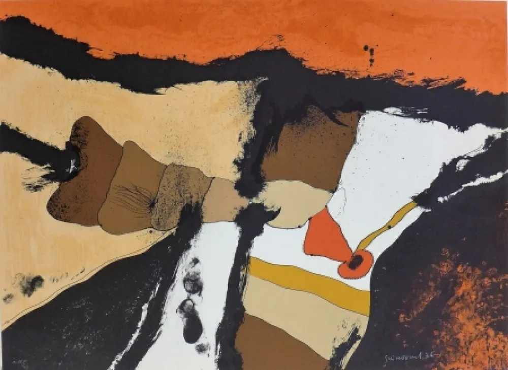 リトグラフ Guinovart - Pedres articulades