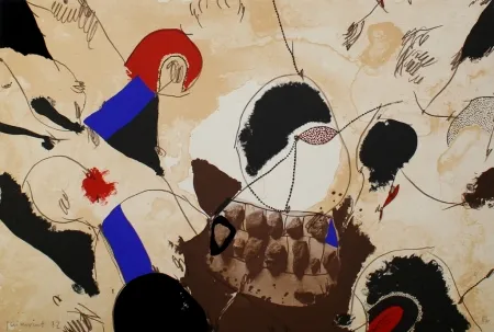 リトグラフ Guinovart - Pedres i dents