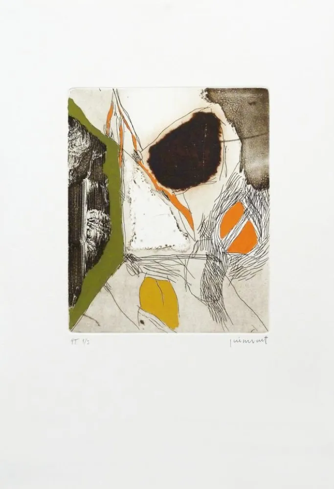 エッチング Guinovart - Sèpia 2