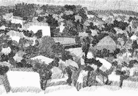 エッチング Gulino - Paesaggio