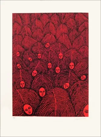 リトグラフ Gurbuz - Femme III