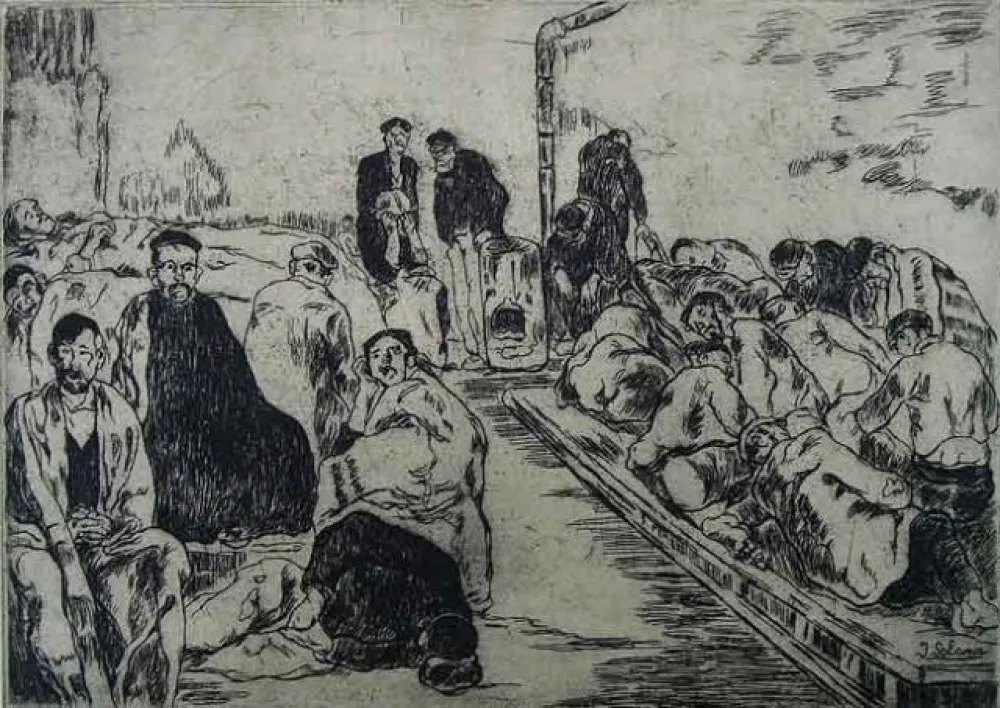 エッチング Gutiérrez Solana  - Casa de dormir