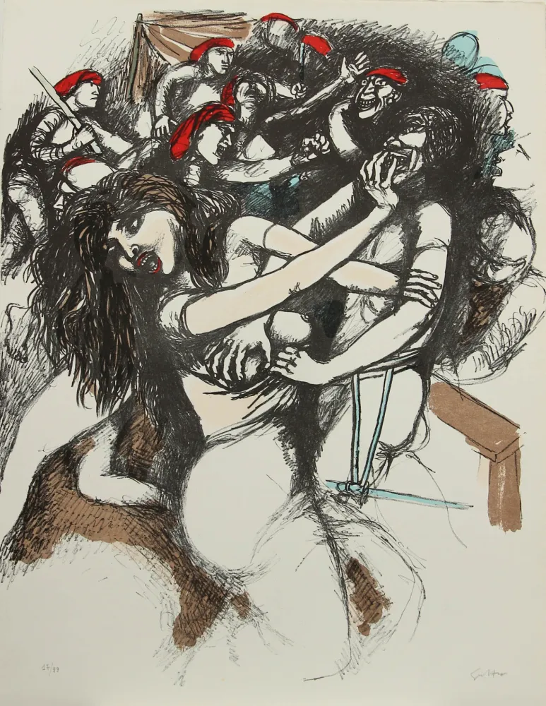 リトグラフ Guttuso - I VESPRI SICILIANI