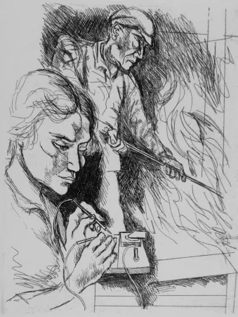 エッチング Guttuso - Il lavoro II