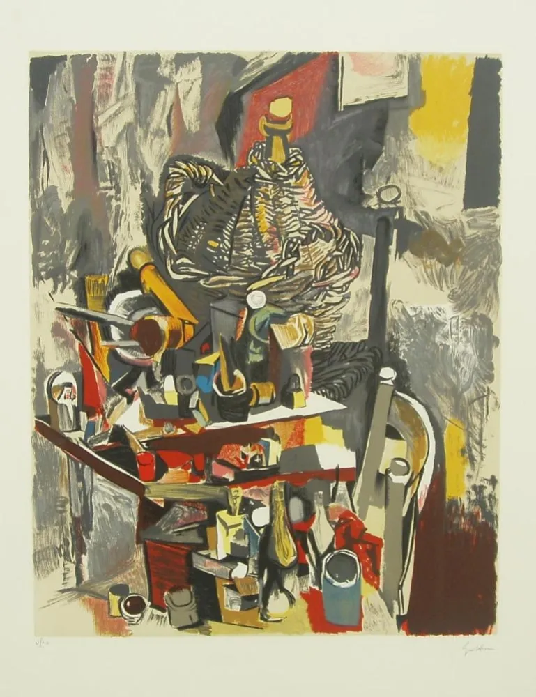 多数の Guttuso - INTERNO DELLO STUDIO CON DAMIGIANA