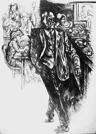 リトグラフ Guttuso - L'industriale