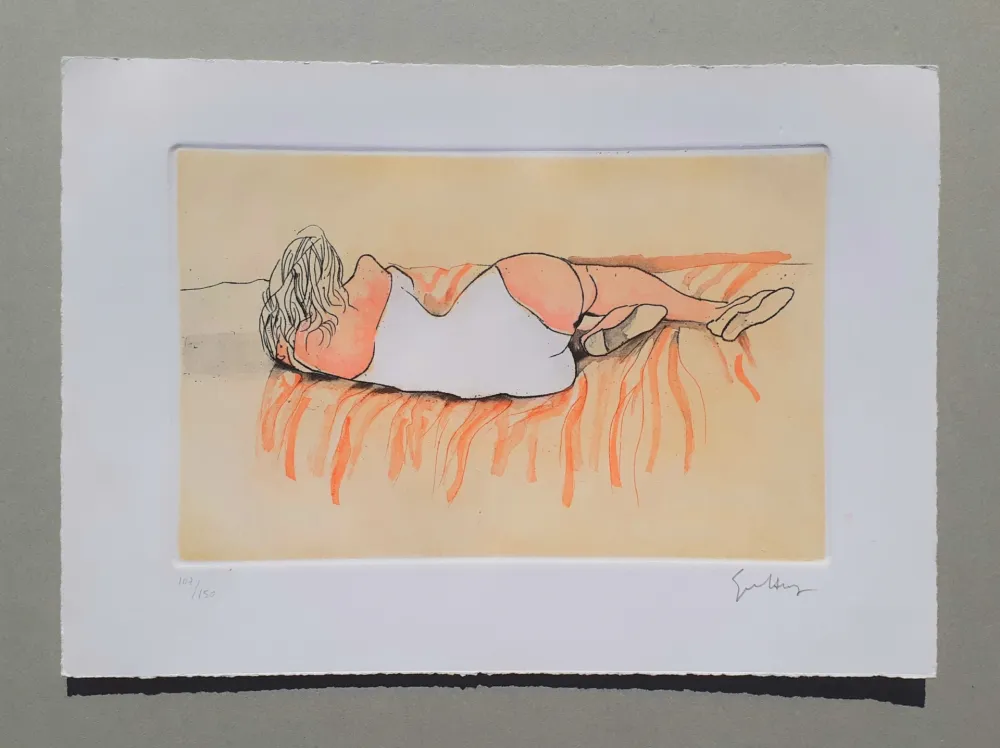 エッチングと　アクチアント Guttuso - Modella distesa