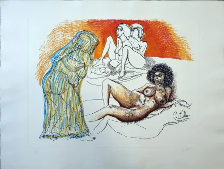 エッチング Guttuso - Zefis a Usbek