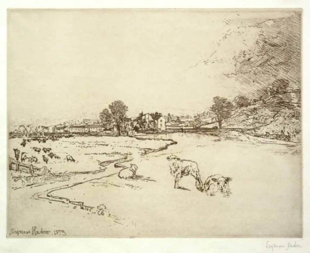 彫版 Haden - Sawley Abbey