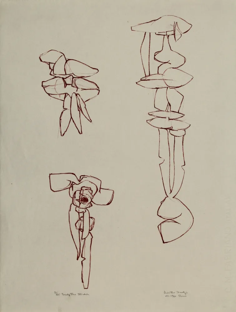 リトグラフ Hadzi - Sculpture Studies