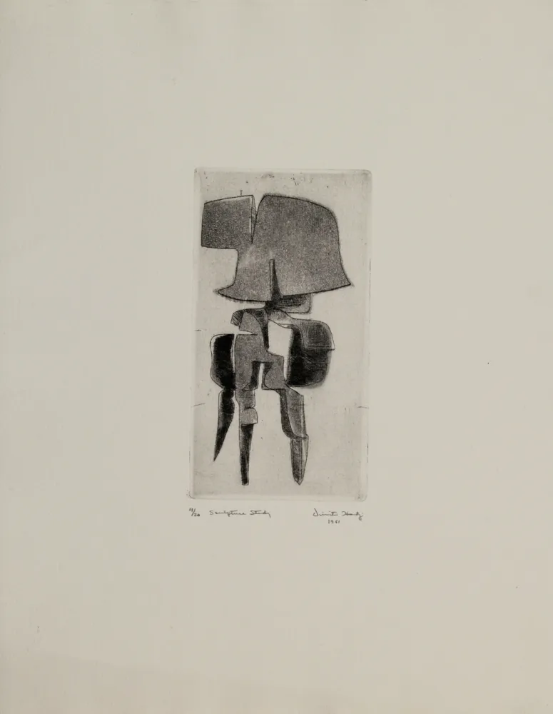 エッチングと　アクチアント Hadzi - Sculpture Study