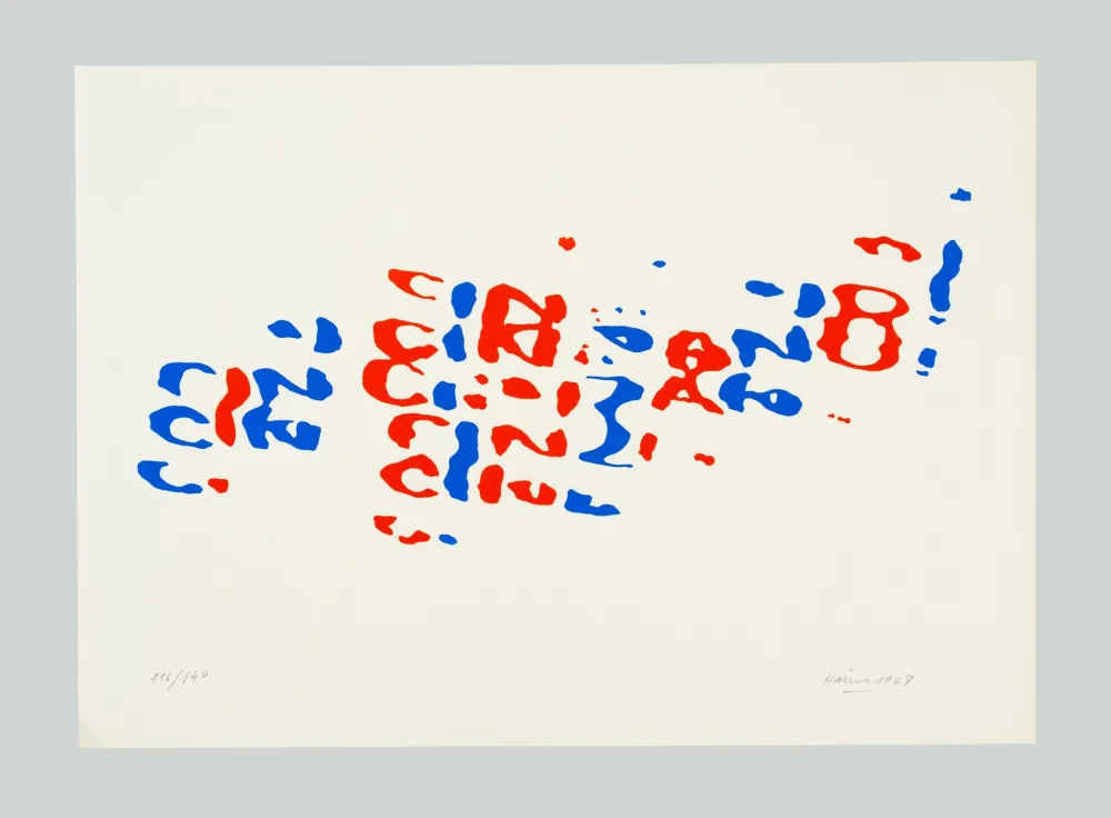 リトグラフ Hains - Cinzano