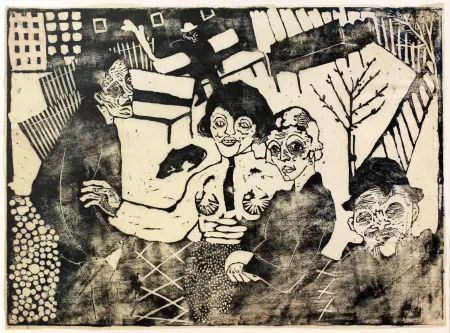 木版 Hamerschlag - Im Hof (At the courtyard)