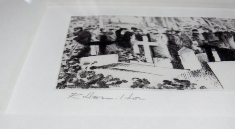 エッチング Hamilton - With unfeigned regret (Illustration for James Joyce’s ‘Ulysses’, 1989)