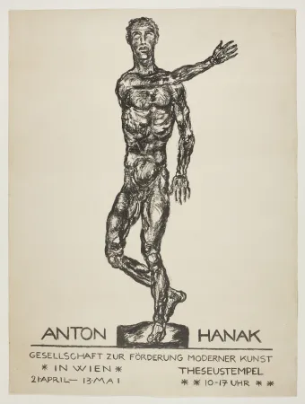 リトグラフ Hanak - Anton Hanak (Der brennende Mensch - The burning man)