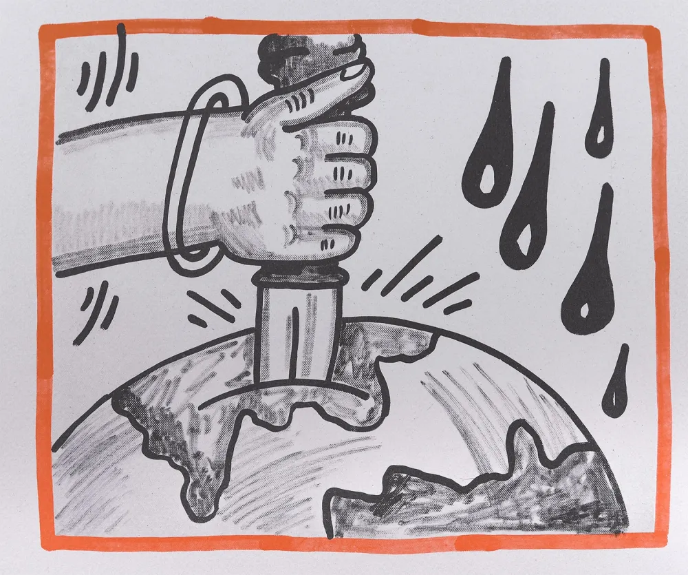 リトグラフ Haring - Against all Odds, 1990