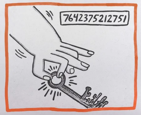 リトグラフ Haring - Against all Odds, 1990