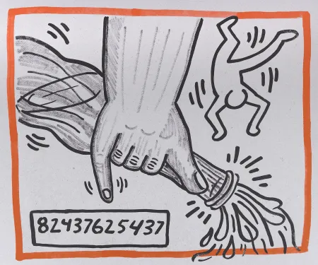 リトグラフ Haring - Against all Odds, 1990