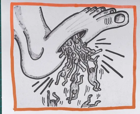 リトグラフ Haring - Against all Odds, 1990