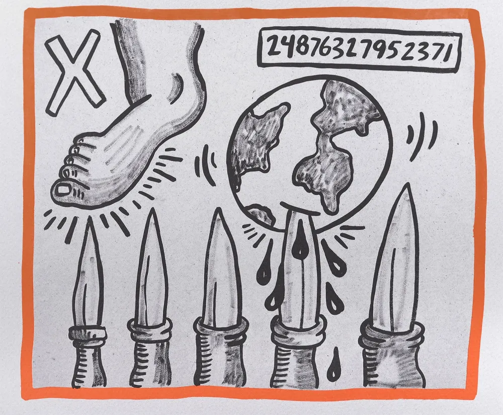 リトグラフ Haring - Against all Odds, 1990